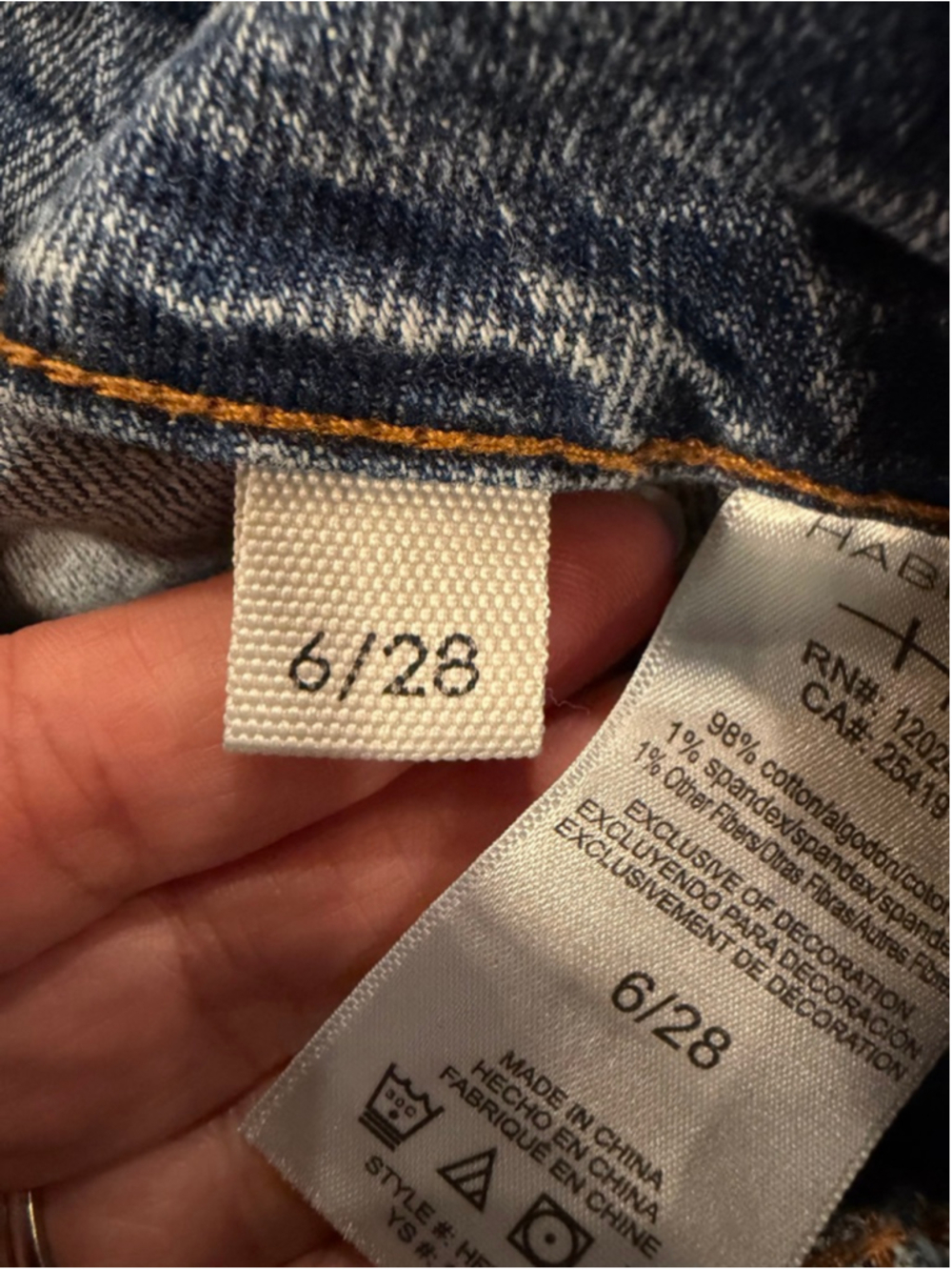 Habitual Wide Leg Denim Jeans High Rise Trouser Cargo Pockets Medium Wash 6/28 - Picture 6 of 13